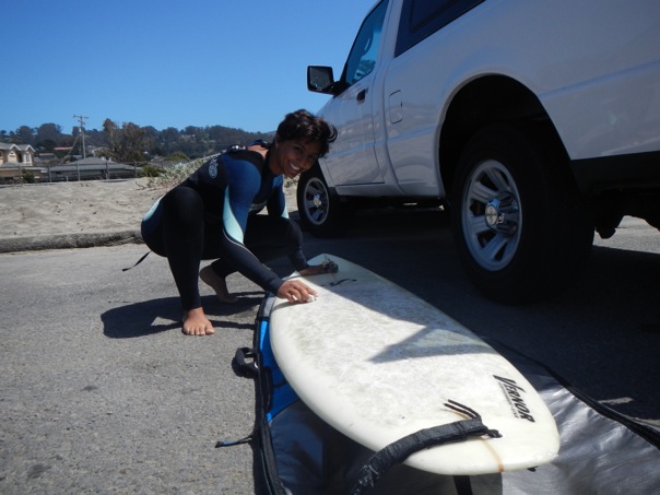 Summer 2012 - Surfing at Linda Mar Beach, Pacifica, CA.